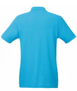 Бирюзовый цвет макета задней части рубашки Поло под нанесение